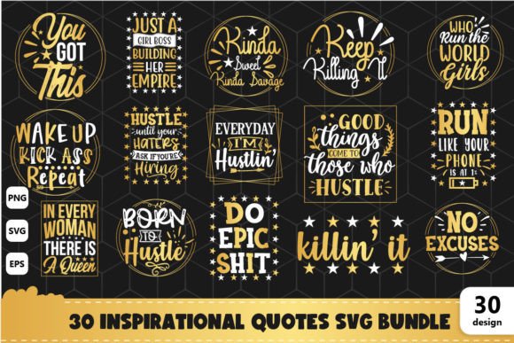 30 Inspirational Quotes SVG Bundle: A Creative Toolkit for Meaningful DIY Projects