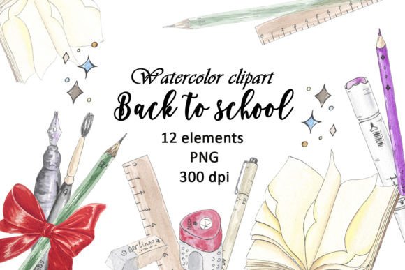 Back to School Watercolor Clipart PNG Guide