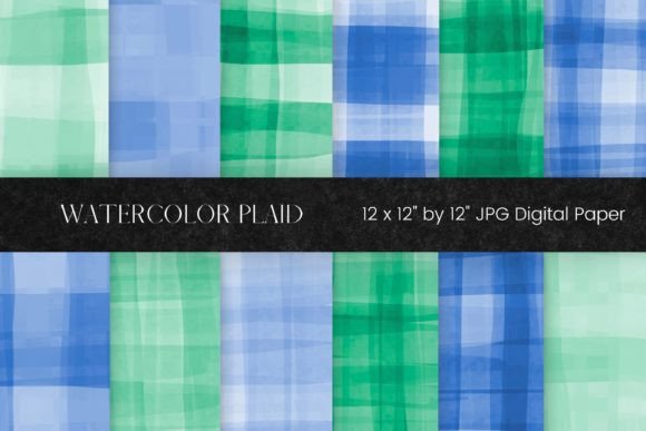 Blue and Green Watercolor Plaid: A Creative Essential