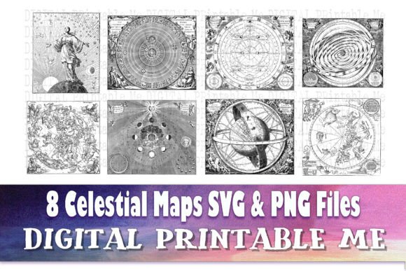 Celestial Maps and Star Charts: Evaluating the 8 SVG PNG Bundle