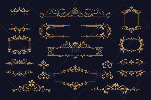 Enhancing Digital and Print Projects with 16 Variant Vintage Border Ornaments