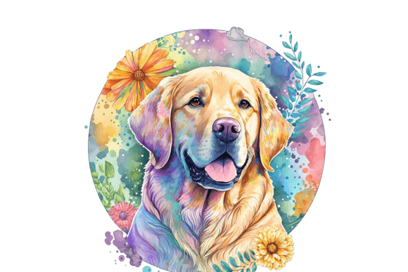 Golden Retriever Floral Mandala Art Guide