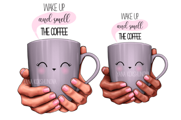 Morning Coffee & Planner Clipart