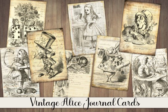 Reviving Victorian Whimsy: The Art of Using Vintage Alice Journal Cards in Modern Paper Crafts