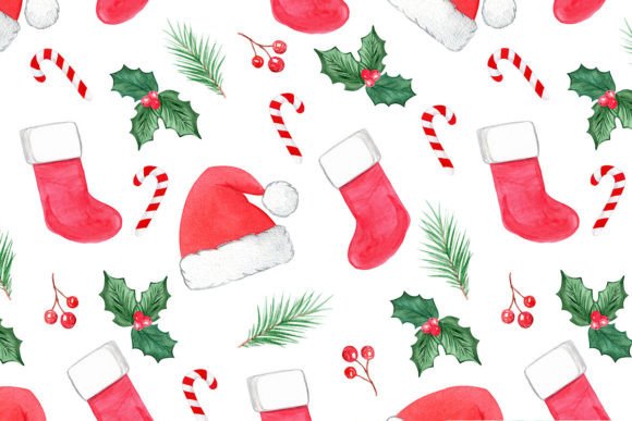 Santa Hats Xmas Seamless Pattern Guide