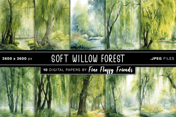 Soft Willow Forest Digital Paper: A Versatile Resource for Modern Creators