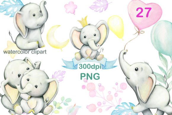 Strategic Design: Leveraging Elephant Watercolor Clipart and Cute Baby Elements for Brand Growth