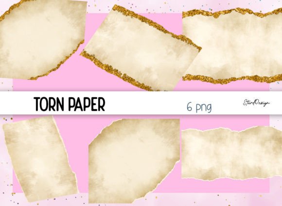Torn Paper Vintage Glitter Clipart Guide