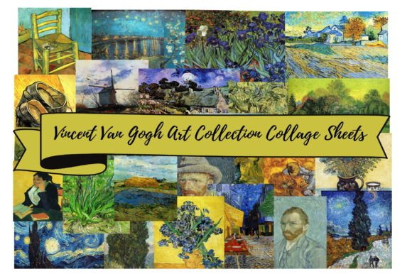 Van Gogh Collage Set: 6 Printable Sheets